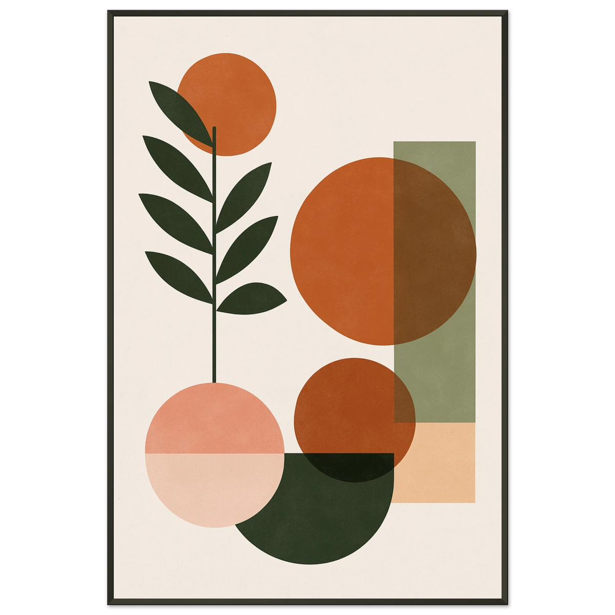 Gift Balance – Boho Geometric Metal Framed Poster - - Metal Framed Posters