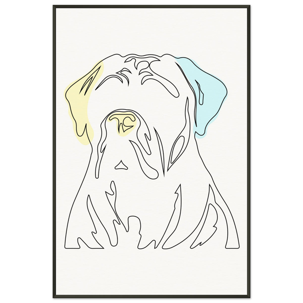 Canine Contour - Minimalist Dog Art - 60x90 cm 24x36″ - Metal Framed Posters