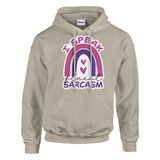 Fluent in Sarcasm - Heavyweight Cotton Hoodie - Sand - Hoodies