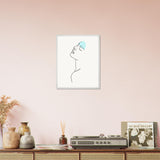 Modern Muse - Abstract Line Art Elegance - 40x50 cm 16x20″ White frame - Wooden Framed Posters