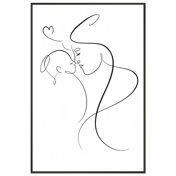 Mother & Child Love – Metal Framed Poster Gift - Default Title - Metal Framed Posters