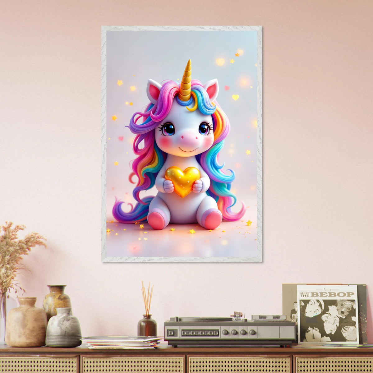 Magical Love – Wooden Framed Poster - White frame - Wooden Framed Posters