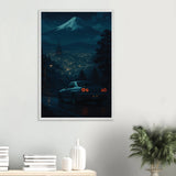 Gift Memories - Skyline Car Wooden Framed Poster - - Wooden Framed Posters