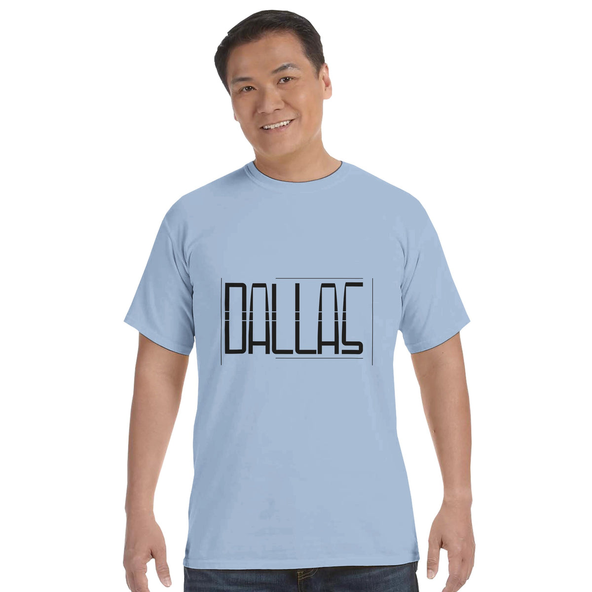 City Simplicity - Dallas in Lines - hydrangea - T-shirts