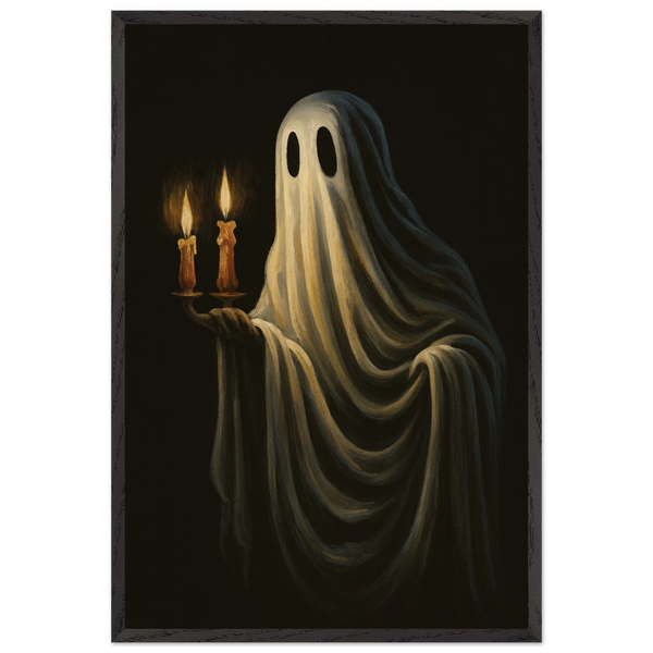 Haunting Glow – Wooden Framed Poster Gift - Black frame - Wooden Framed Posters