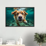 Gift a Smile – Framed Dog Art for Him/Her - Black frame - Wooden Framed Posters