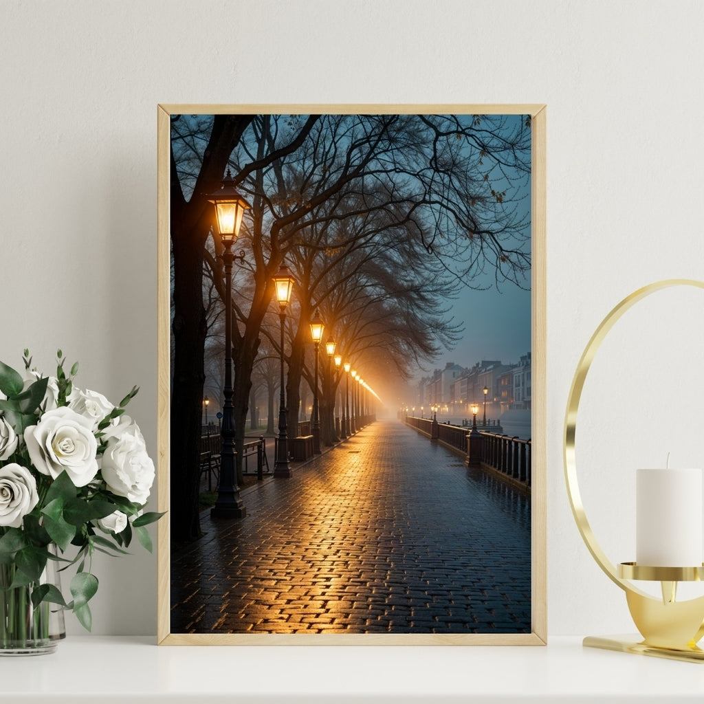 Evening Stroll - Timeless Glow - 16x24 - Framed Posters