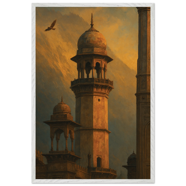 Islamic Architecture Poster – Cultural Wooden Frame Art - White frame - Wooden Framed Posters