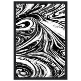 Black & White Swirl - Premium Matte Framed Poster - 30x45 cm 12x18″ Black frame - Metal Framed Posters