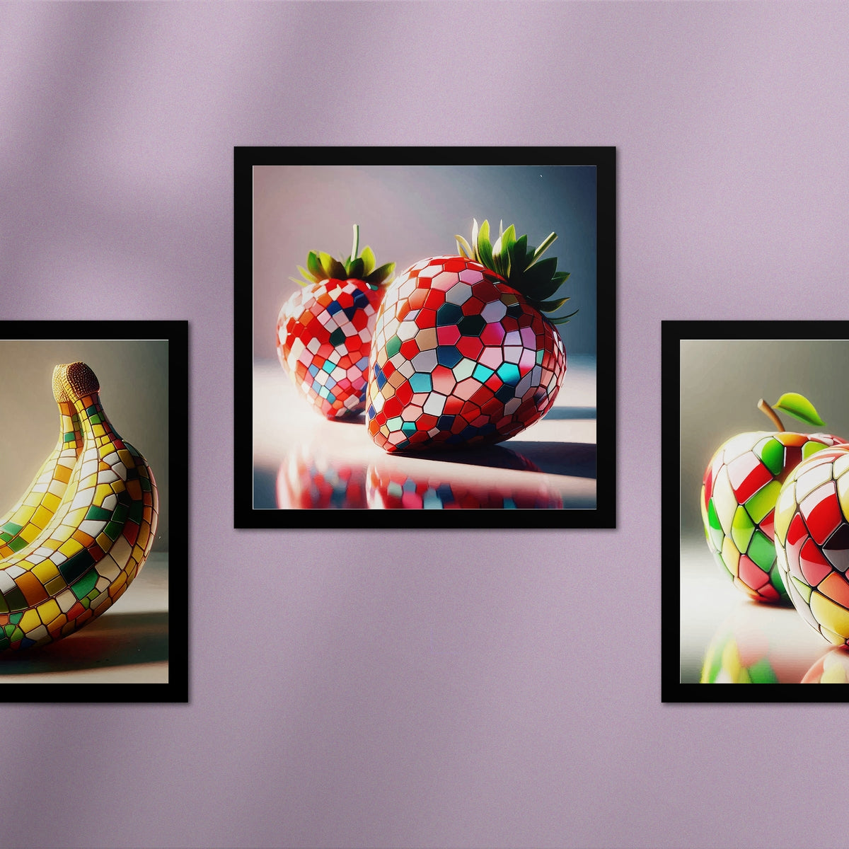 Trio of Vibrant Fruit - 12x12 - Posters, Prints, & Visual Artwork