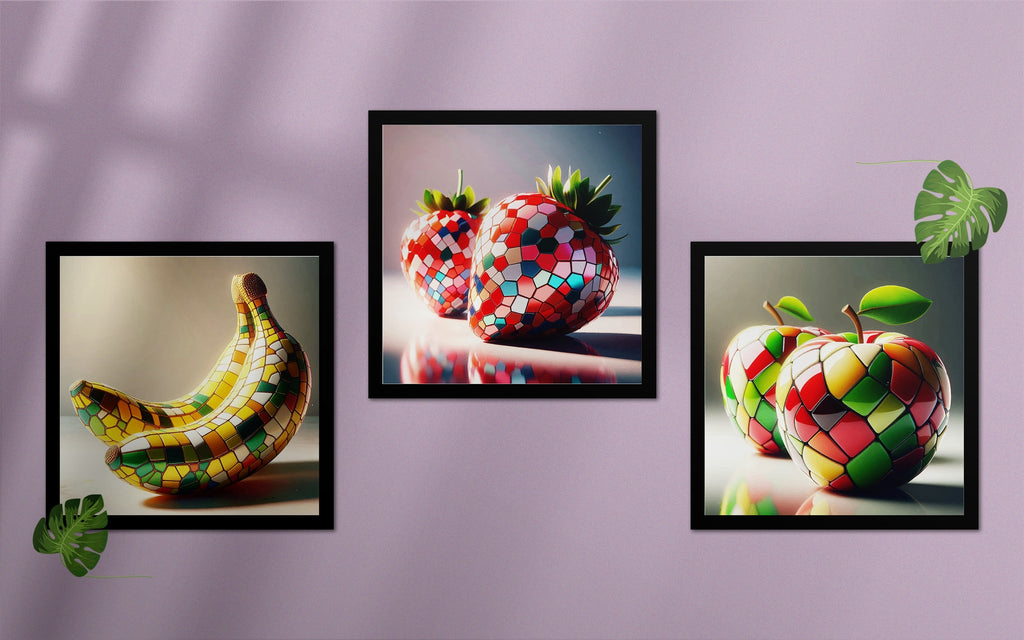 Trio of Vibrant Fruit - 12x12 - Posters, Prints, & Visual Artwork