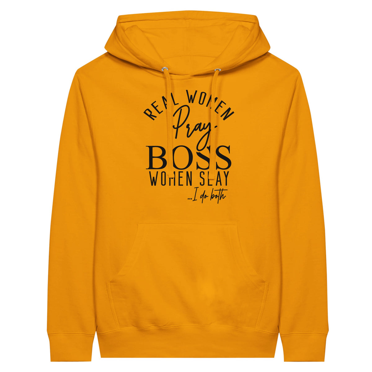 Strength in Style - Real Women, Real Boss - Gold M - Hoodies