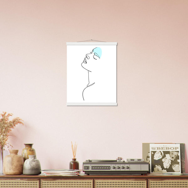 Modern Simplicity - Line Art Poster with Premium Finish - 40x50 cm 16x20″ White wall hanger - Posters With Hanger