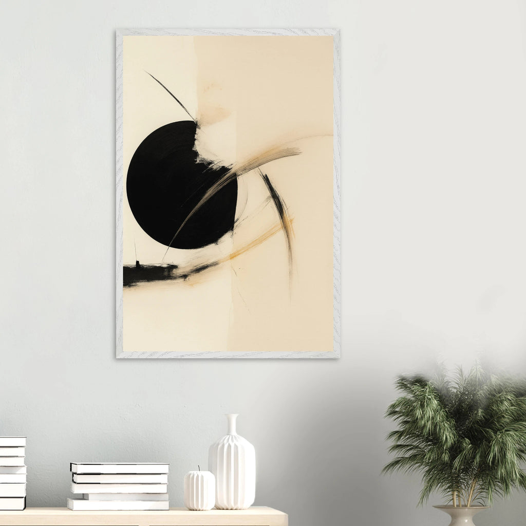 Abstract Balance Wooden Framed Poster – A Gift of Memory - White frame - Wooden Framed Posters