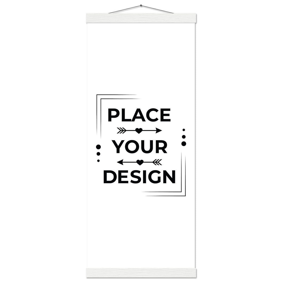 Stunning Art Display - Premium Customizable Poster - 25x60 cm 10x24″ White wall hanger - Posters With Hanger