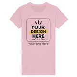 Elegance Redefined - Customizable Women's Crewneck Tee - Pink - T-shirts