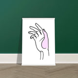 Vibrant Touch - Hand Art Print with Magnetic Hanger - 50x70 cm 20x28″ White wall hanger - Posters With Hanger