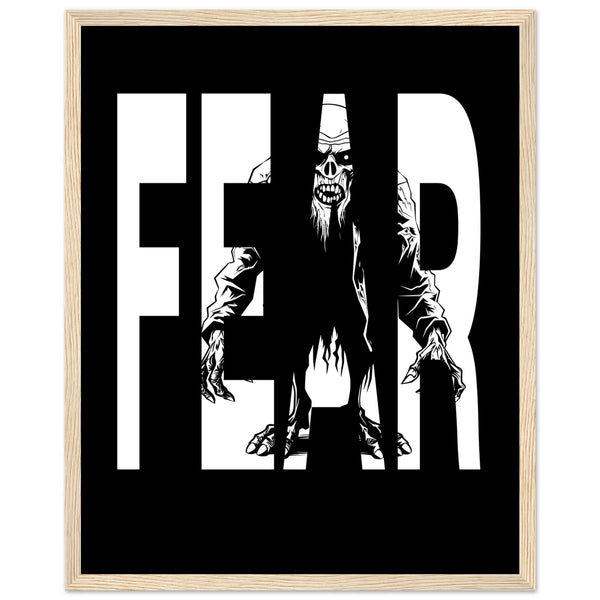 Embrace Fear - Bold Horror Art - 40x50 cm 16x20″ Wood frame - Wooden Framed Posters