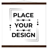 Stunning Art Display - Premium Customizable Poster - 50x50 cm 20x20″ Dark wood wall hanger - Posters With Hanger