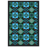 Symmetry in Blue - Luxurious Framed Print - 30x45 cm 12x18″ Black frame - Wooden Framed Posters