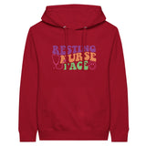 Heartfelt Tribute - Peace, Love, Nursing Unisex Hoodie - Red - Print Material