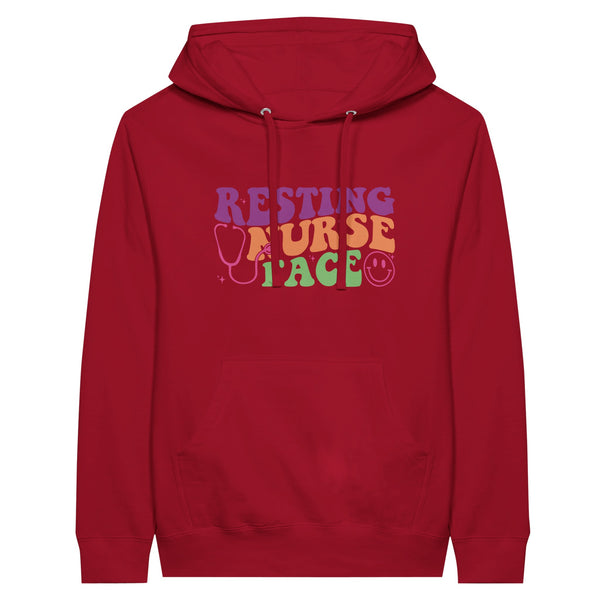 Heartfelt Tribute - Peace, Love, Nursing Unisex Hoodie - Red - Print Material