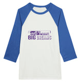 Small Business - Big Dreams - Unisex 3/4 Sleeve Raglan T-Shirt - White and True -