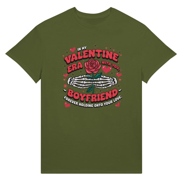 Rose & Romance - Valentine Tee for Boyfriend - Olive - T-Shirt