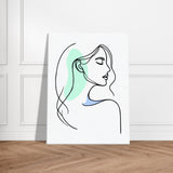 Graceful Contours - Abstract Female Silhouette on Canvas - 45x60 cm 18x24″ - Canvas Prints