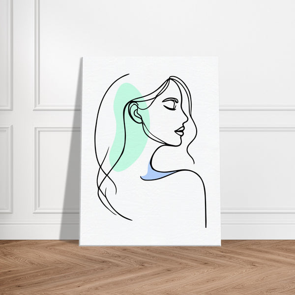 Graceful Contours - Abstract Female Silhouette on Canvas - 45x60 cm 18x24″ - Canvas Prints