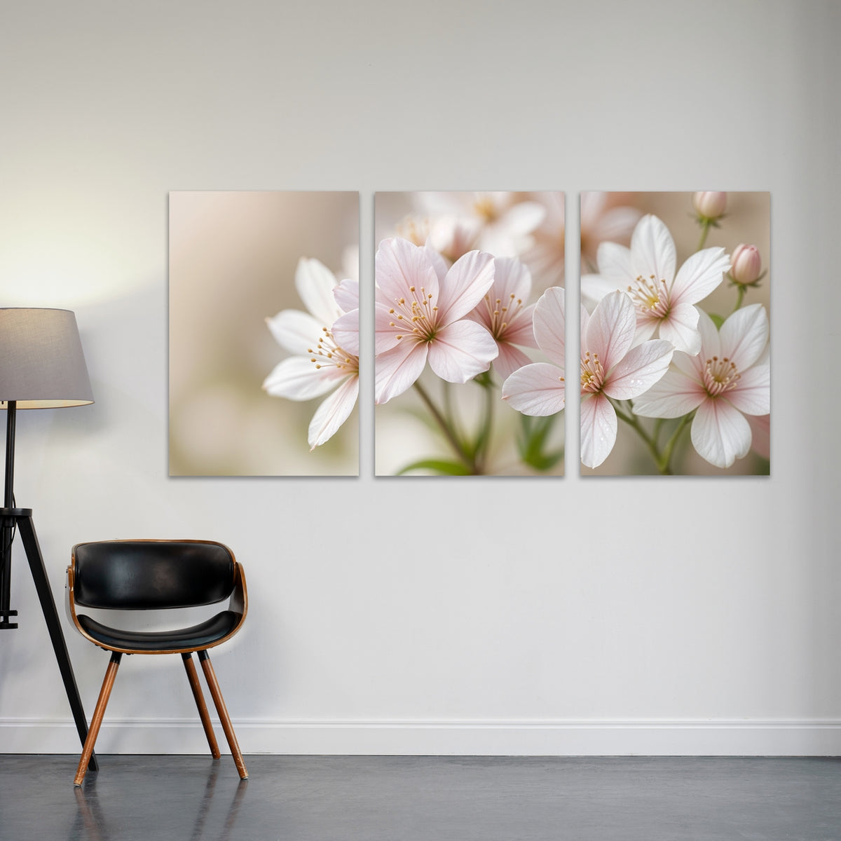 Tranquil Bloom Triptych - - Posters