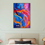 Rhapsody in Swirls - Framed Abstract Music Art - - Metal Framed Posters
