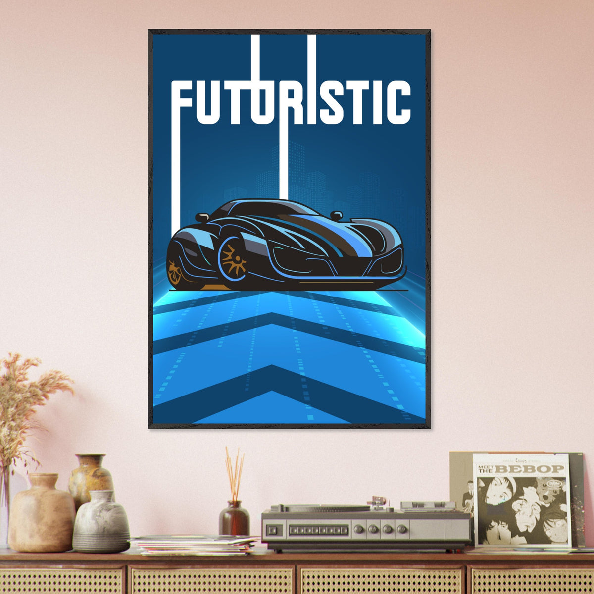 Futuristic Elegance - Premium Framed Poster - - Wooden Framed Posters