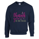 Memories Made - Thank You for Your Purchase Sweatshirt - Navy - Sweatshirt