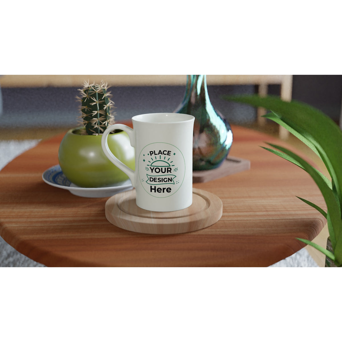 Glossy Customizable White Porcelain Mug - Dishwasher & Microwave Safe - - Mugs