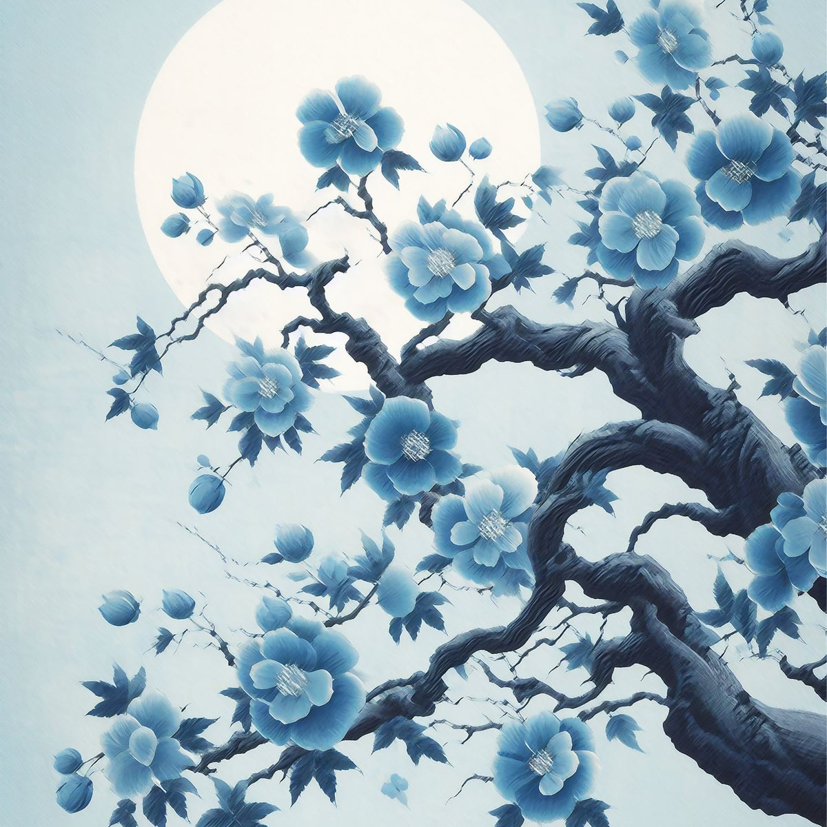 Moonlit Blossoms in Bloom - - Posters, Prints, & Visual Artwork