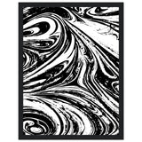 Black & White Swirl - Premium Matte Framed Poster - 30x40 cm 12x16″ Black frame - Metal Framed Posters