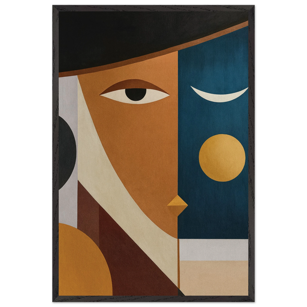 Modern Muse – Abstract Wooden Framed Poster Gift - Black frame - Wooden Framed Posters