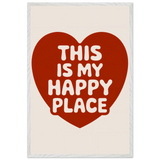This Is My Happy Place – Framed Poster for Loved Ones - - Wooden Framed Posters