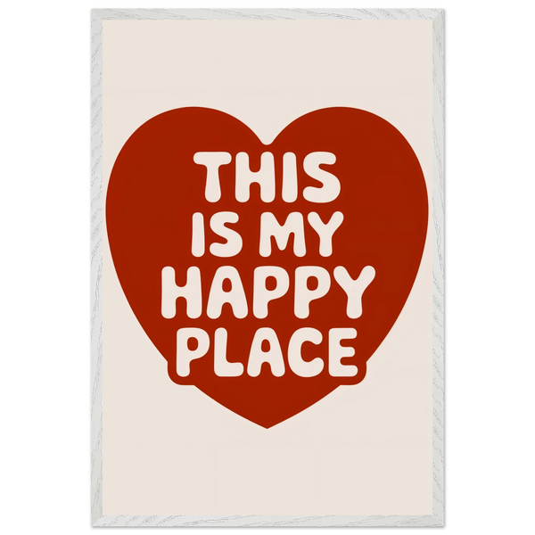 This Is My Happy Place – Framed Poster for Loved Ones - - Wooden Framed Posters
