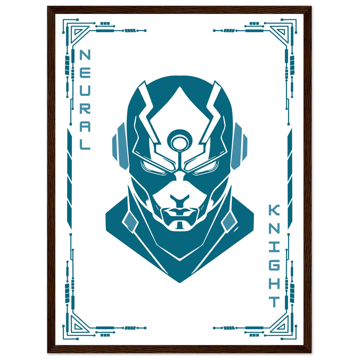 Transform Your Space - "Proton, Neural, Quantum Knights" Poster Set - - Wooden Framed Posters