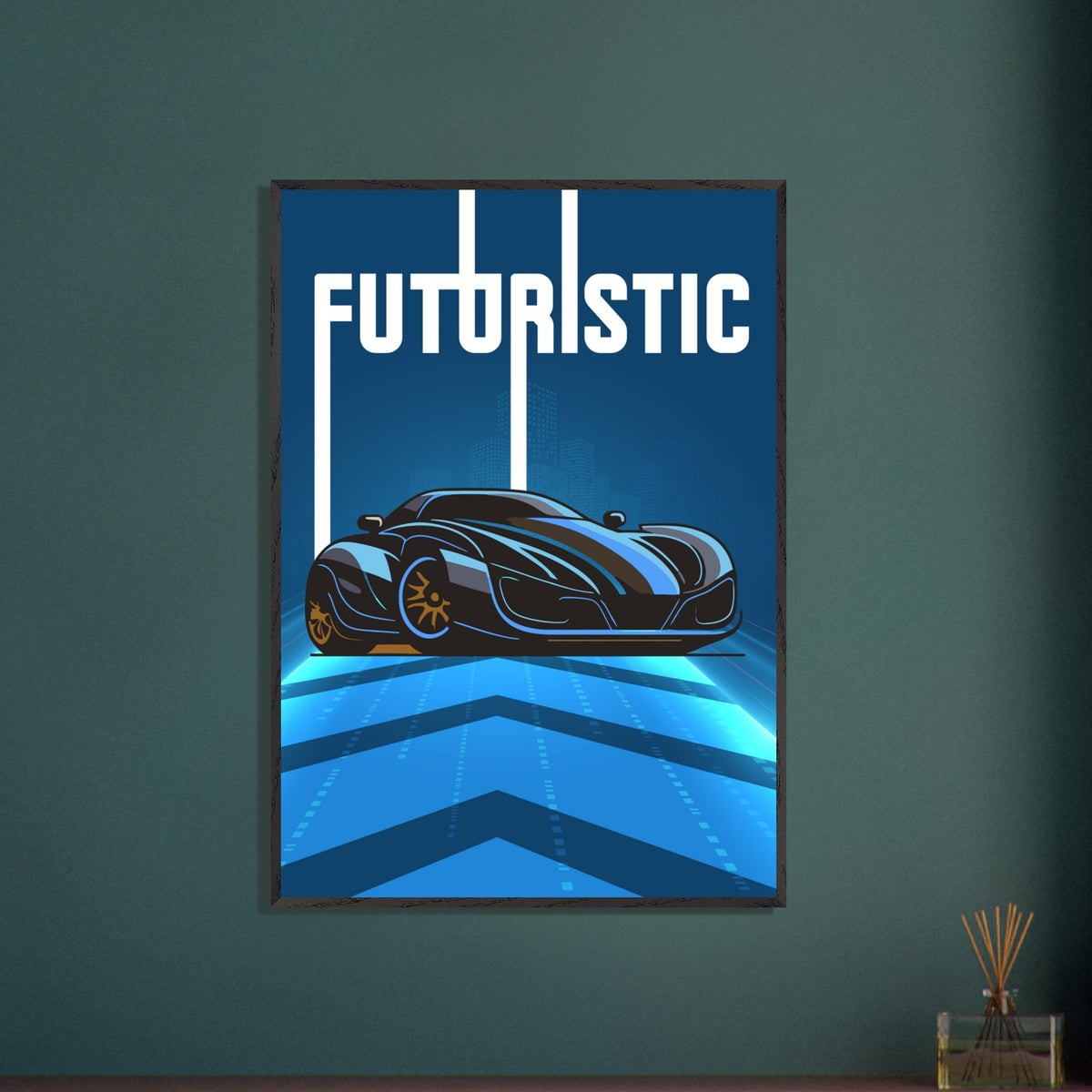 Futuristic Elegance - Premium Framed Poster - - Wooden Framed Posters