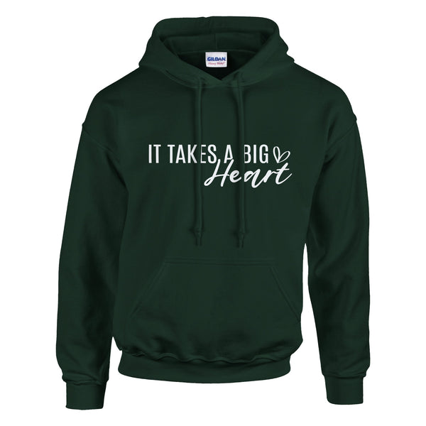 Big Hearted Warmth - Wear Your Kindness - Forest Green - Hoodies