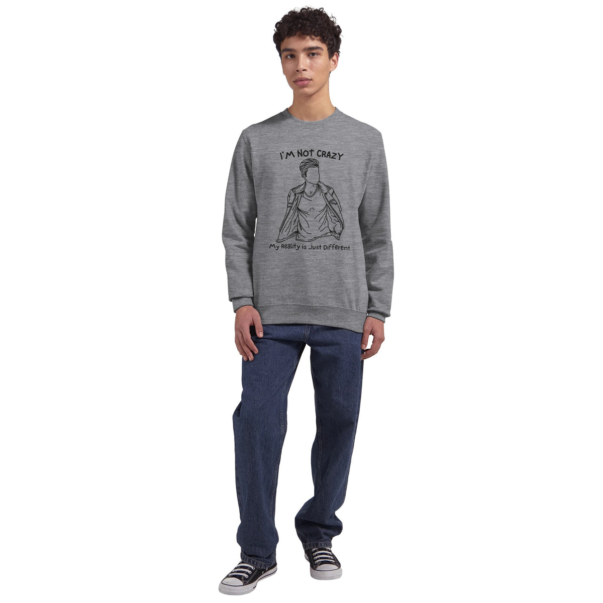 Modern Madness - Trendy Abstract Design Sweatshirt - - Crewneck Sweatshirts