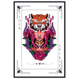 Artistry Unleashed - Warrior, Sacred Bull, and Tiger Spirit - 60x90 cm 24x36″ Black frame Tiger Spirit - Wooden Framed Posters