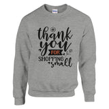 Gratitude in Style - 'Thank You' Statement - Ash - Sweatshirt