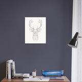 Majestic Stag - Fine Line Elegance - - Posters