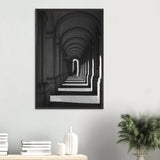 Wooden Framed Poster – Minimalist Architecture Gift - Black frame - Wooden Framed Posters