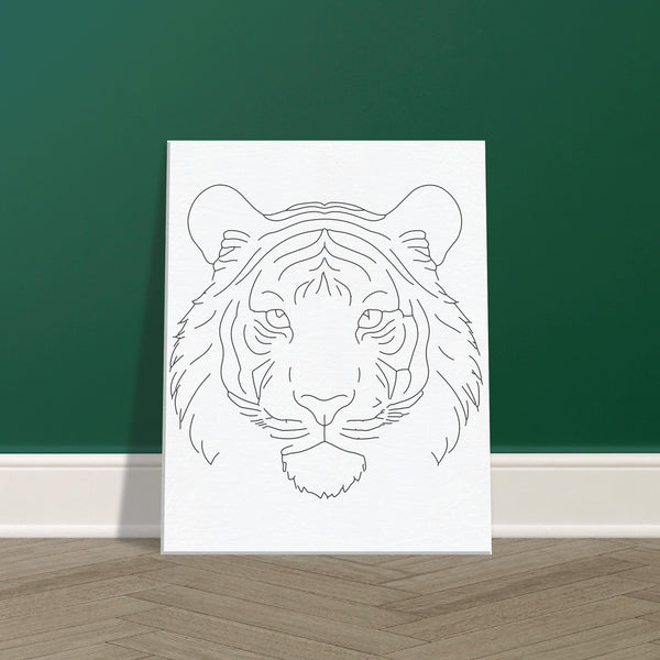 Silent Strength - Canvas Tiger Portrait - 40x50 cm 16x20″ - Canvas Prints