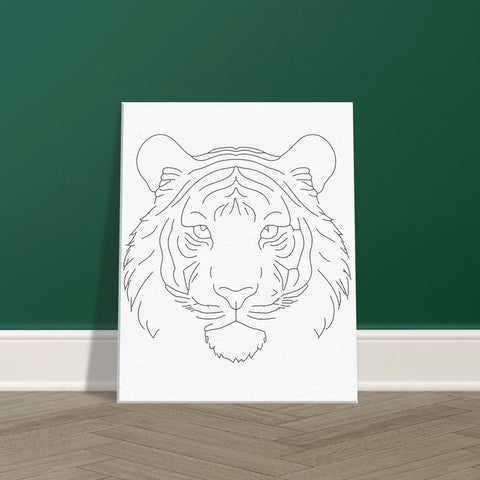Image of Silent Strength - Canvas Tiger Portrait